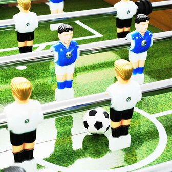 Voetbaltafel 60 kg 140x74,5x87,5 cm staal lichtbruin en zwart 6