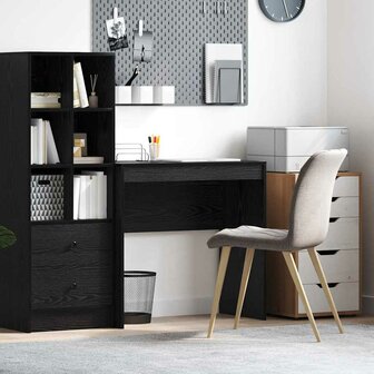 Bureau Zwart Eiken 80 x 40 x 76 cm 1