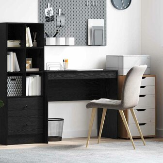 Bureau Zwart Eiken 90 x 40 x 76 cm 1