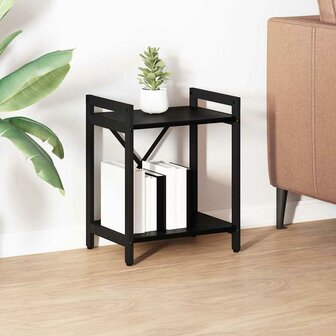 Boekenkast Zwart Eiken 40 x 30 x 50 cm Bewerkt hout 1