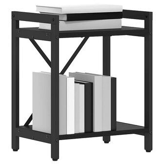 Boekenkast Zwart Eiken 40 x 30 x 50 cm Bewerkt hout 3