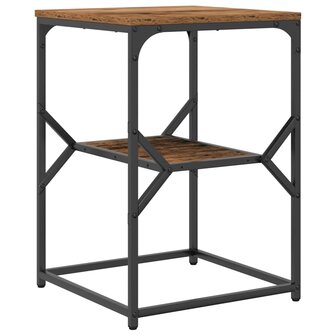 Bijzettafel Oud Hout 41 x 40 x 60 cm Engineered hout en staal 5