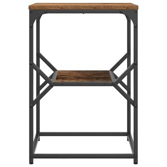 Bijzettafel Oud Hout 41 x 40 x 60 cm Engineered hout en staal 6