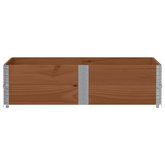 Palletopzetranden 2 st 150x100 cm massief grenenhout bruin 3