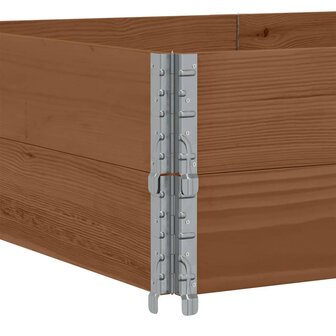 Palletopzetranden 2 st 150x100 cm massief grenenhout bruin 6