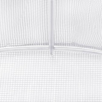 Tuinkas met stalen frame 30 m&sup2; 6x5x2,3 m wit 9