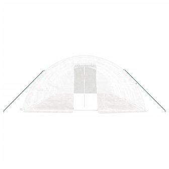 Tuinkas met stalen frame 40 m&sup2; 8x5x2,3 m wit 4