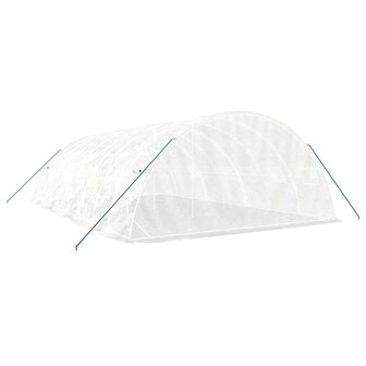 Tuinkas met stalen frame 40 m&sup2; 8x5x2,3 m wit 6