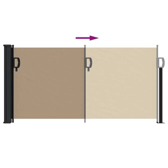 Windscherm uittrekbaar 100x300 cm taupe 5