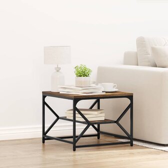 Salontafel Gerookt eiken 51 x 50 x 40 cm 1