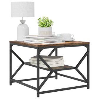 Salontafel Gerookt eiken 51 x 50 x 40 cm 3