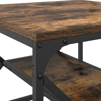 Salontafel Gerookt eiken 51 x 50 x 40 cm 8