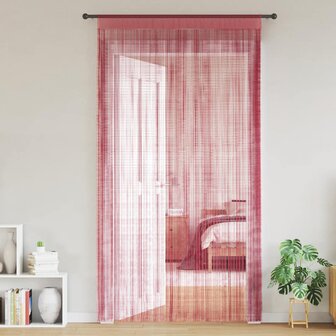 Koordgordijnen 2 st 140x250 cm roze 1