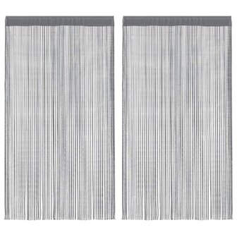 Draadgordijnen 2 stuks Antraciet 140x250 cm 2
