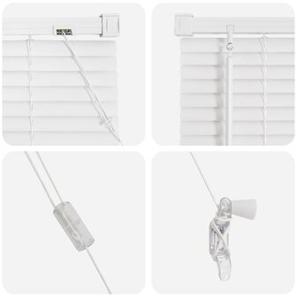 Venetiaanse Blind Verstelbaar Wit 213 x 60 cm PVC 4