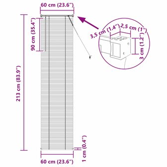 Venetiaanse Blind Verstelbaar Wit 213 x 60 cm PVC 7