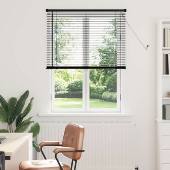 Venetiaanse Blind Verstelbaar Zwart 150 x 80 cm PVC 1