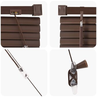 Venetiaanse Blind Donkerbruin met Patroon 213 x 40 cm PVC 7