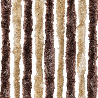 Vliegengordijn 56x200 cm chenille beige en lichtbruin 6