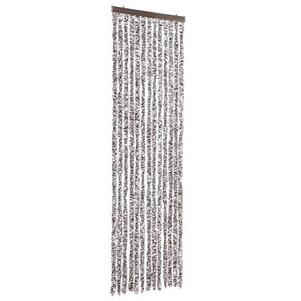 Vliegengordijn 56x200 cm chenille bruin en beige 2
