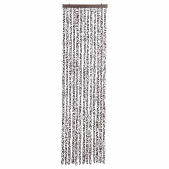 Vliegengordijn 56x200 cm chenille bruin en beige 3