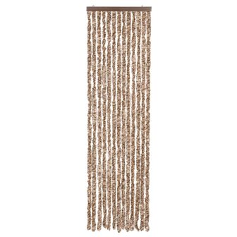 Vliegengordijn 56x185 cm chenille beige en donkerbruin 3