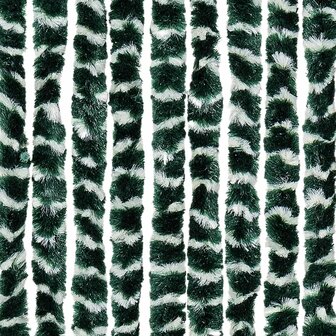 Vliegengordijn 100x200 cm chenille groen en wit 5