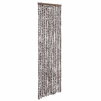 Vliegengordijn 56x200 cm chenille beige en bruin 2