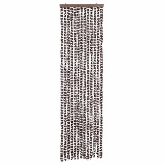 Vliegengordijn 56x200 cm chenille beige en bruin 3