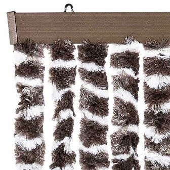 Vliegengordijn 56x200 cm chenille beige en bruin 4