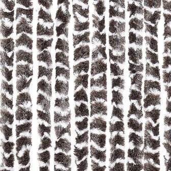 Vliegengordijn 56x200 cm chenille beige en bruin 5
