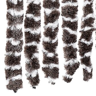 Vliegengordijn 100x200 cm chenille bruin en wit 6