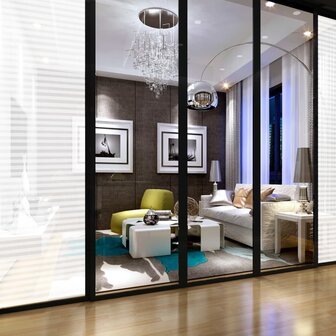 Raamfolie strepenpatroon mat 0,9x10 m PVC 8