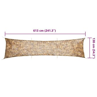 Camouflagenet met opbergzak 613x138 cm zandkleurig 7