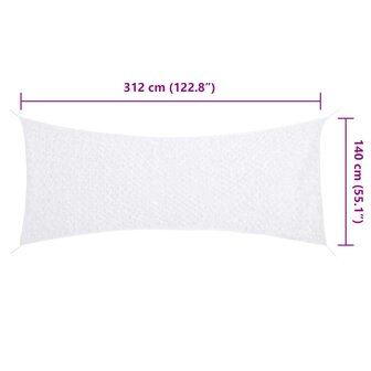 Camouflagenet met opbergzak 312x140 cm wit 7