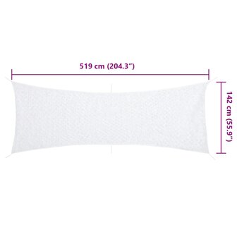 Camouflagenet met opbergzak 519x142 cm wit 7