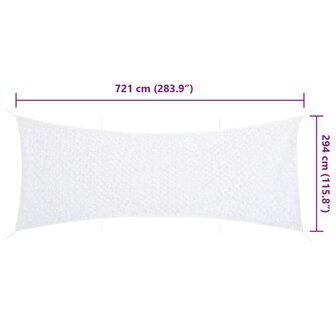 Camouflagenet met opbergzak 721x294 cm wit 7