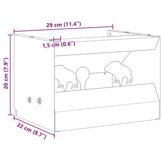 Kogel Trap Box Zwart 29 x 22 x 20 cm Staal 9