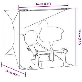 Kogelvanger Groen 14 x 14 x 19 cm Staal 9
