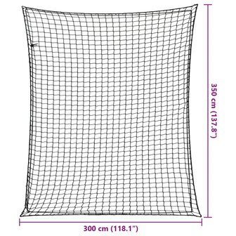 Aanhangwagennet elastisch touw 3,5x3 m polypropeen zwart 6