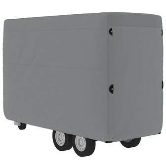 Paardentrailerhoes 376x168x240 cm vliesvlies grijs 6