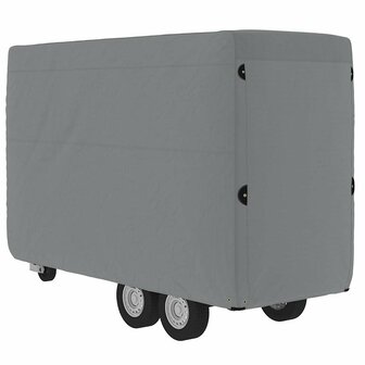 Paardentrailerhoes 396x178x250 cm vliesvlies grijs 6
