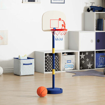 Basketbalstandaard met bal en pomp hoogte verstelbaar 90/121 cm 1