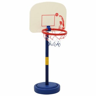 Basketbalstandaard met bal en pomp hoogte verstelbaar 90/121 cm 5