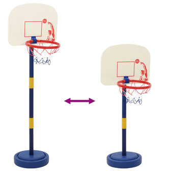 Basketbalstandaard met bal en pomp hoogte verstelbaar 90/121 cm 9