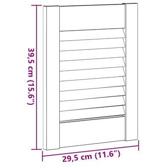 Kastdeur louvre design 39,5x29,5 cm wit 9