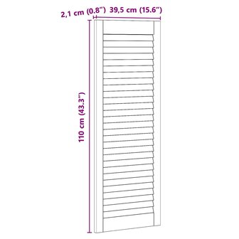 Kastdeur Naturel 110 x 2,1 x 39,5 cm Massief grenenhout 8