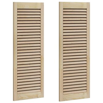 Kastdeur 2 pcs Naturel 110 x 2,1 x 39,5 cm Massief grenenhout 2
