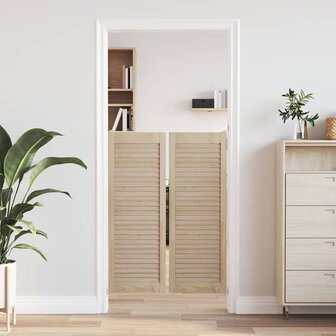 Kastdeur 2 pcs Naturel 110 x 2,1 x 39,5 cm Massief grenenhout 3