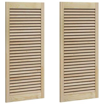 Kastdeur 2 pcs Naturel 49,5 x 2,1 x 110 cm Massief grenenhout 2
